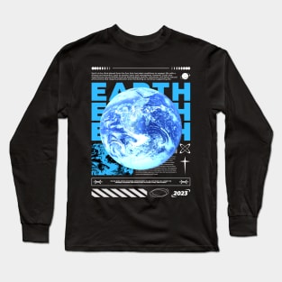 Earth Streetwear T-Shirt - Love the Planet Long Sleeve T-Shirt